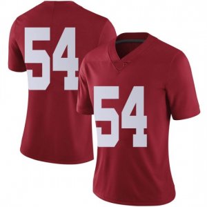 NCAA Women's Alabama Crimson Tide #54 Kyle Flood Jr. Stitched College Nike Authentic No Name Crimson Football Jersey YL17W42AT